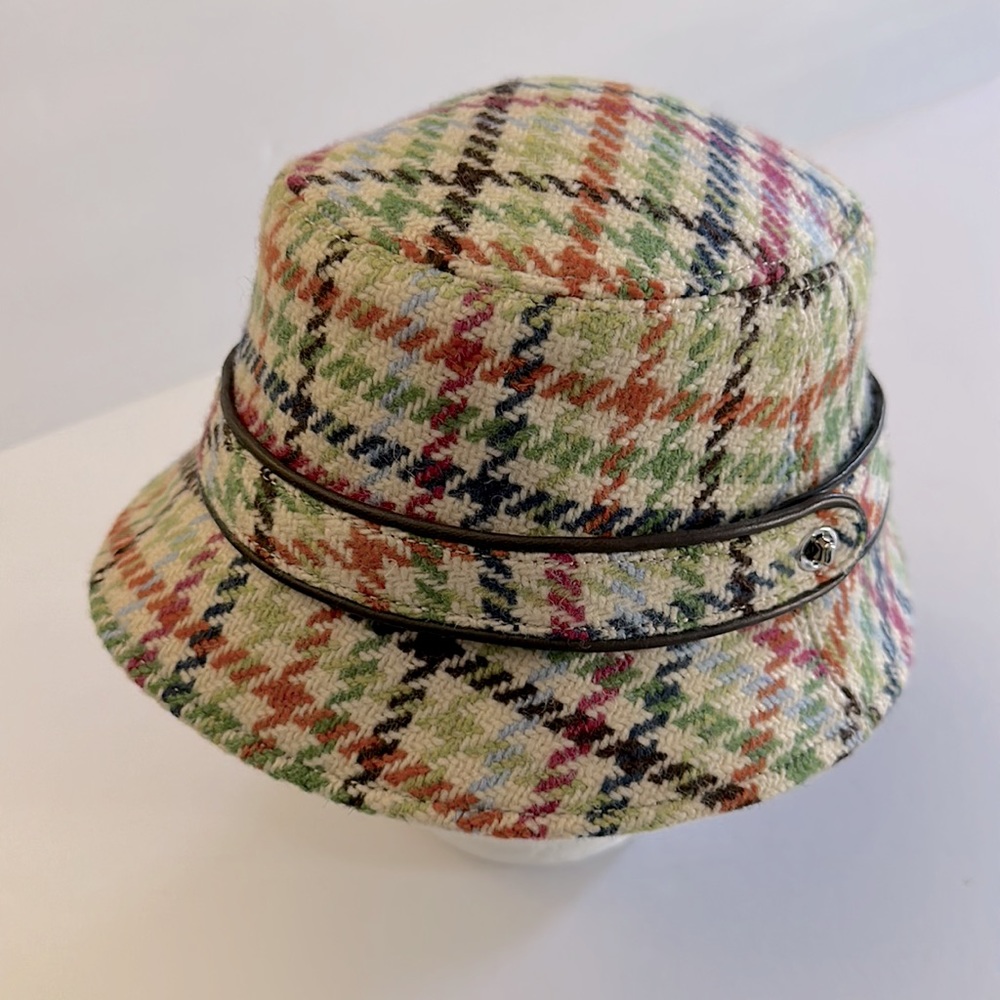 COACH || Tattersall Crusher Multicolor Winter Bucket Hat. Sz. S/P - Picture 7 of 16